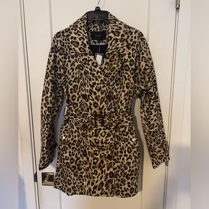 Trench coat leopard print